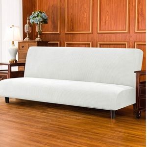 Armless Sofa Slip cover White
